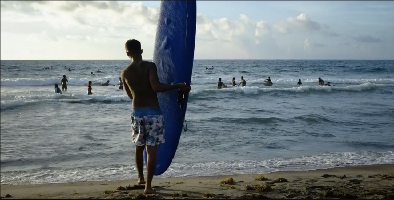 Surfing at San Juan Beach, La Union