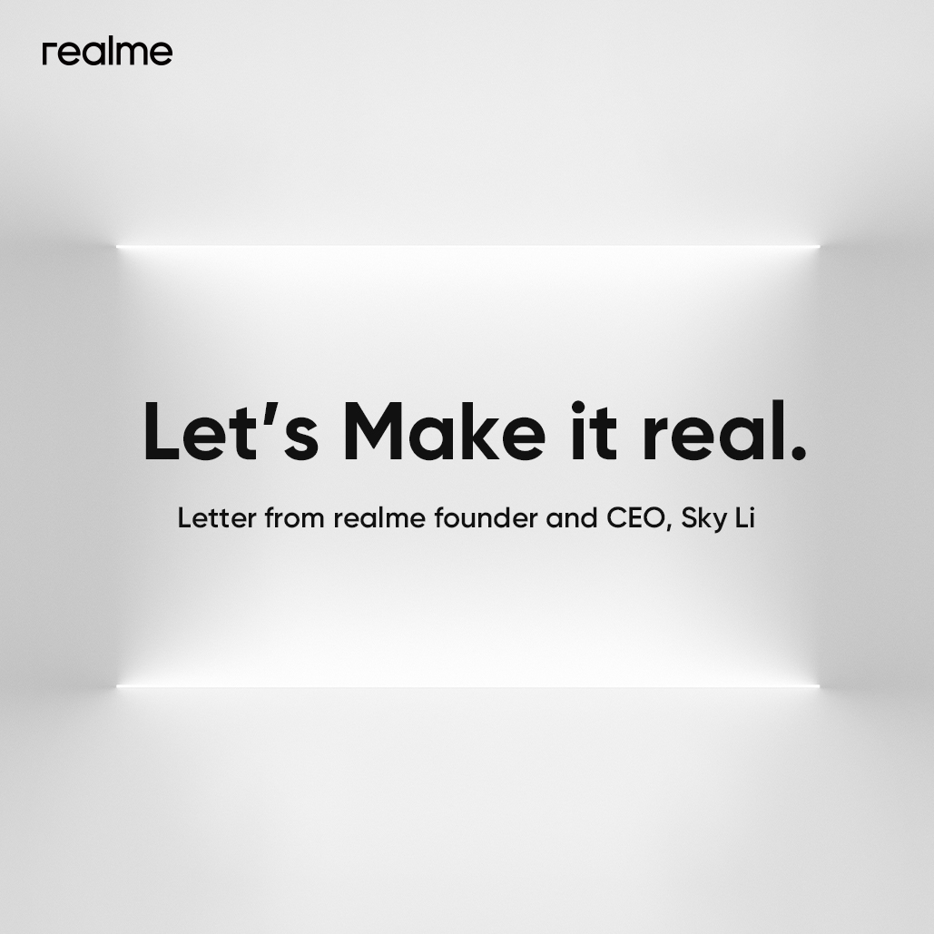 Realme open letter for rebranding.