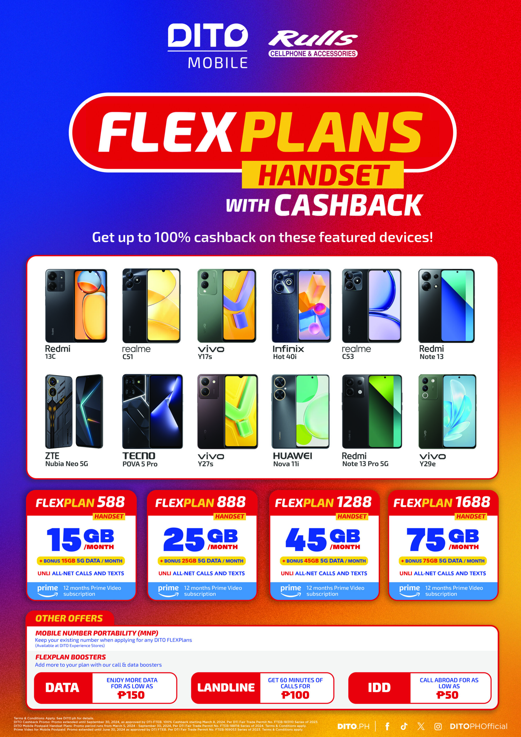 DITO FLEXPlans Handset Cashback