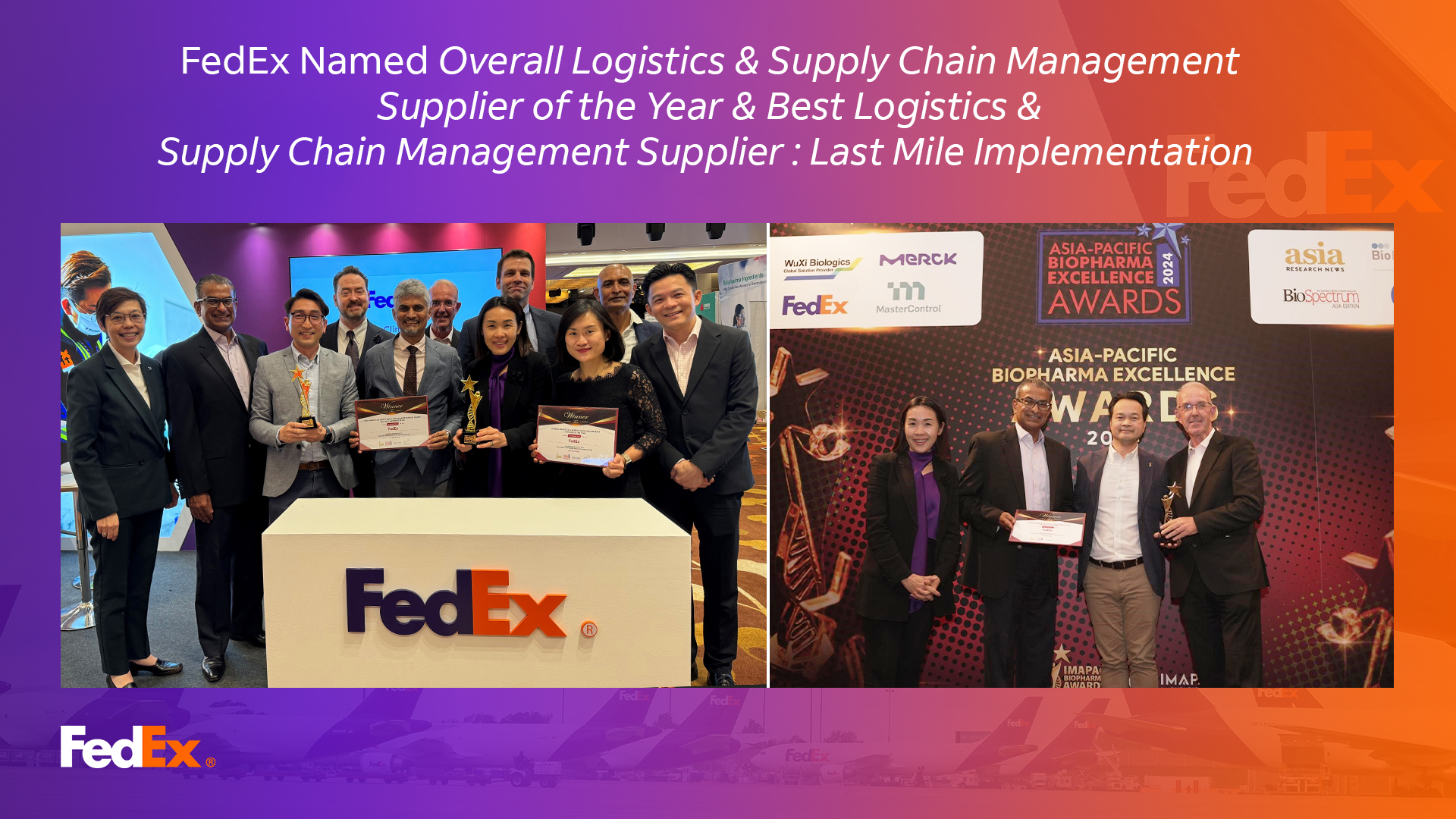 FedEx receives Best Logistics & Supply Chain Management Supplier Award: Last Mile Implementation