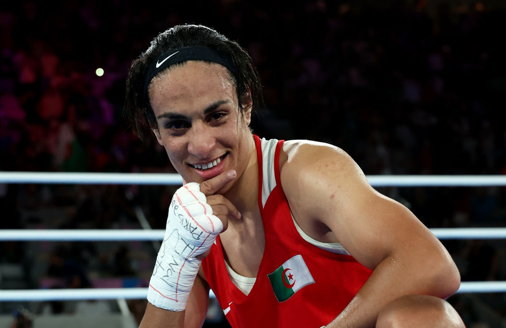 Imane Khelif after a fight.