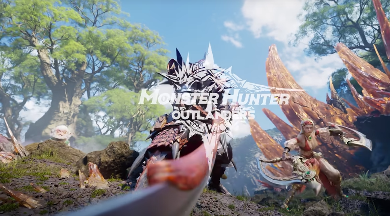 Screen grab from Monster Hunter Outlanders trailer