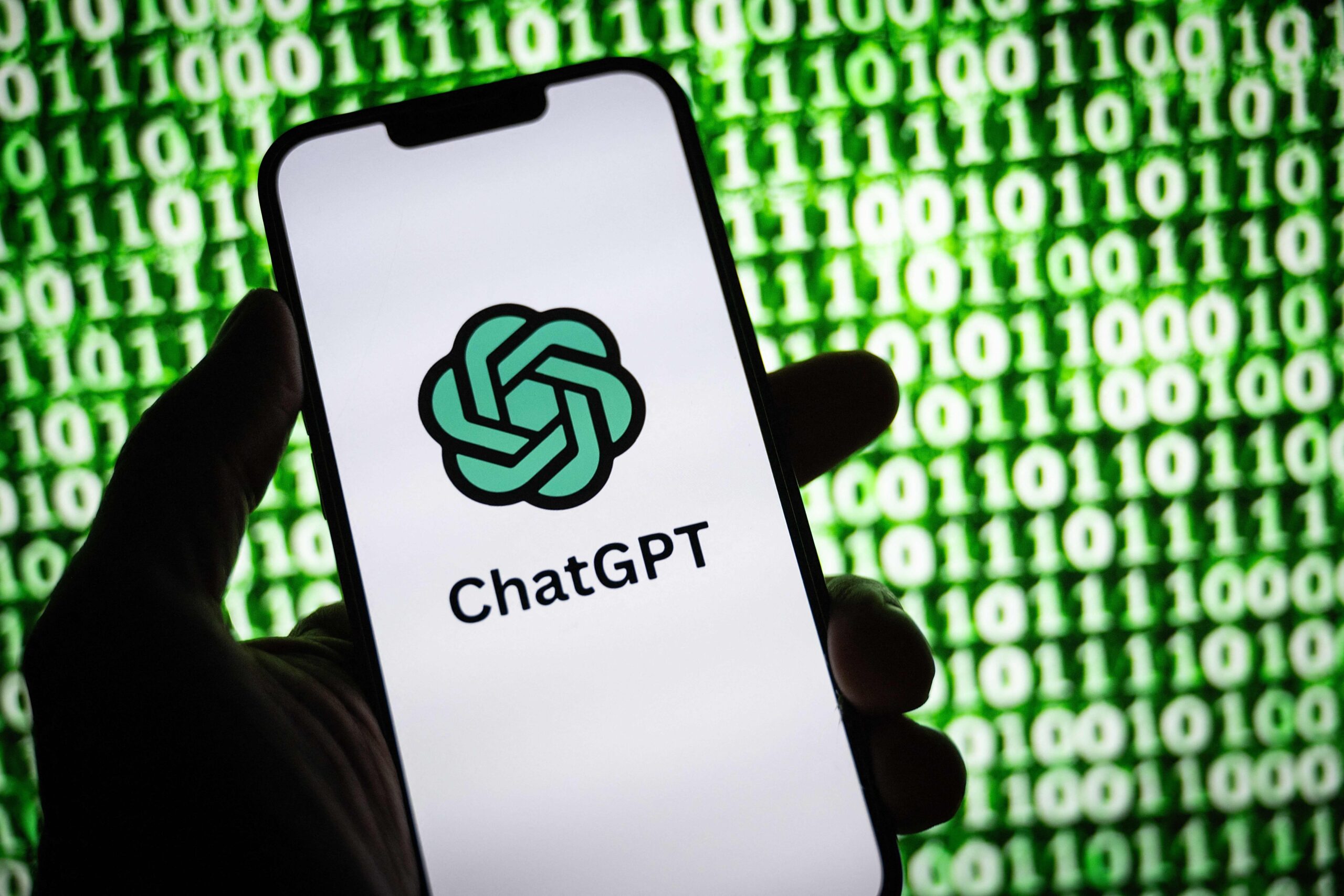 This illustration photograph taken on October 30, 2023, shows the logo of ChatGPT.