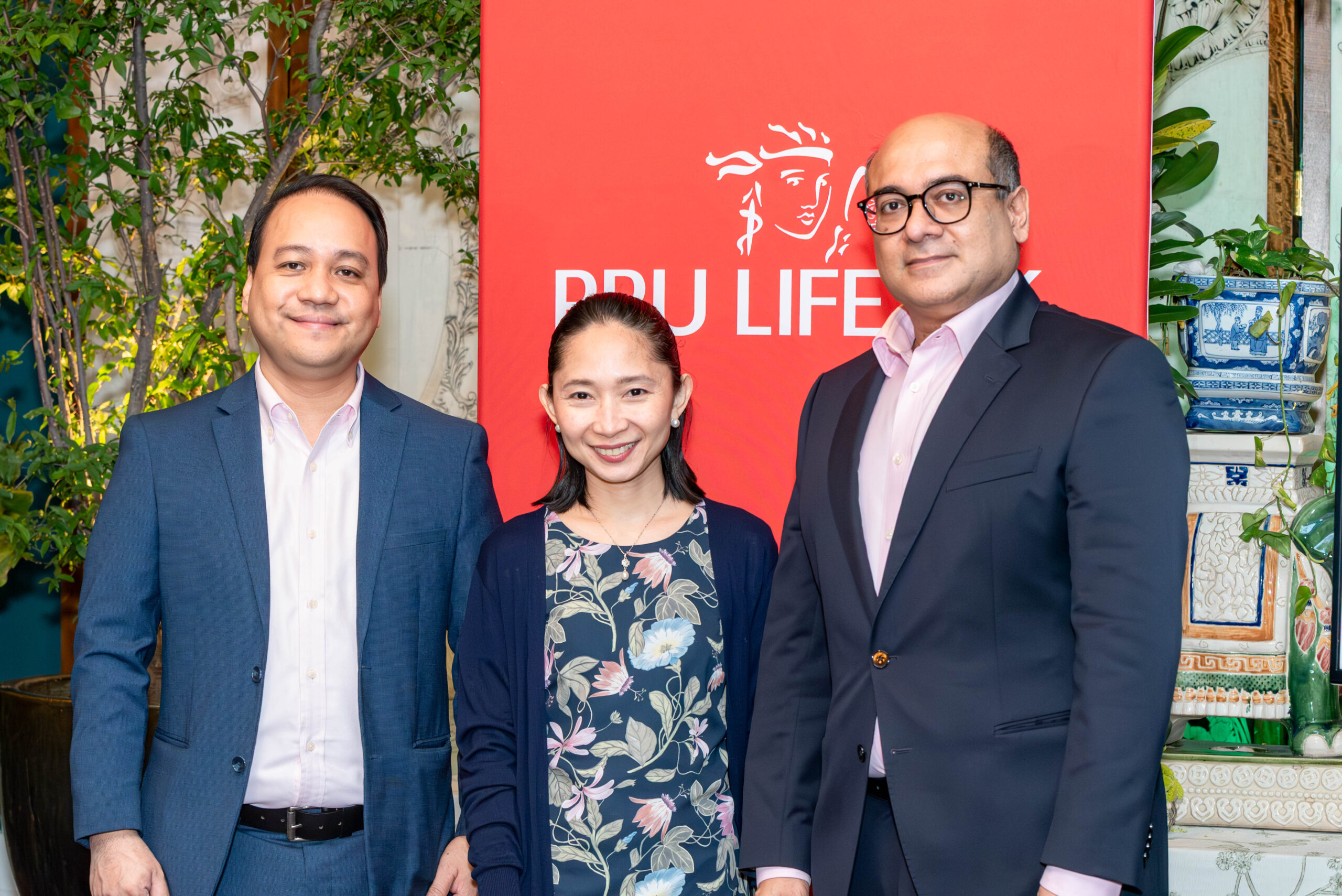 From L-R: Pru Life UK’s Executive Vice President & Chief Financial Officer Francis Ortega, Pru Life UK’s Chief Customer and Marketing Officer Rozanne Magararu, and Pru Life UK’s President & Chief Executive Officer Sanjay Chakrabarty