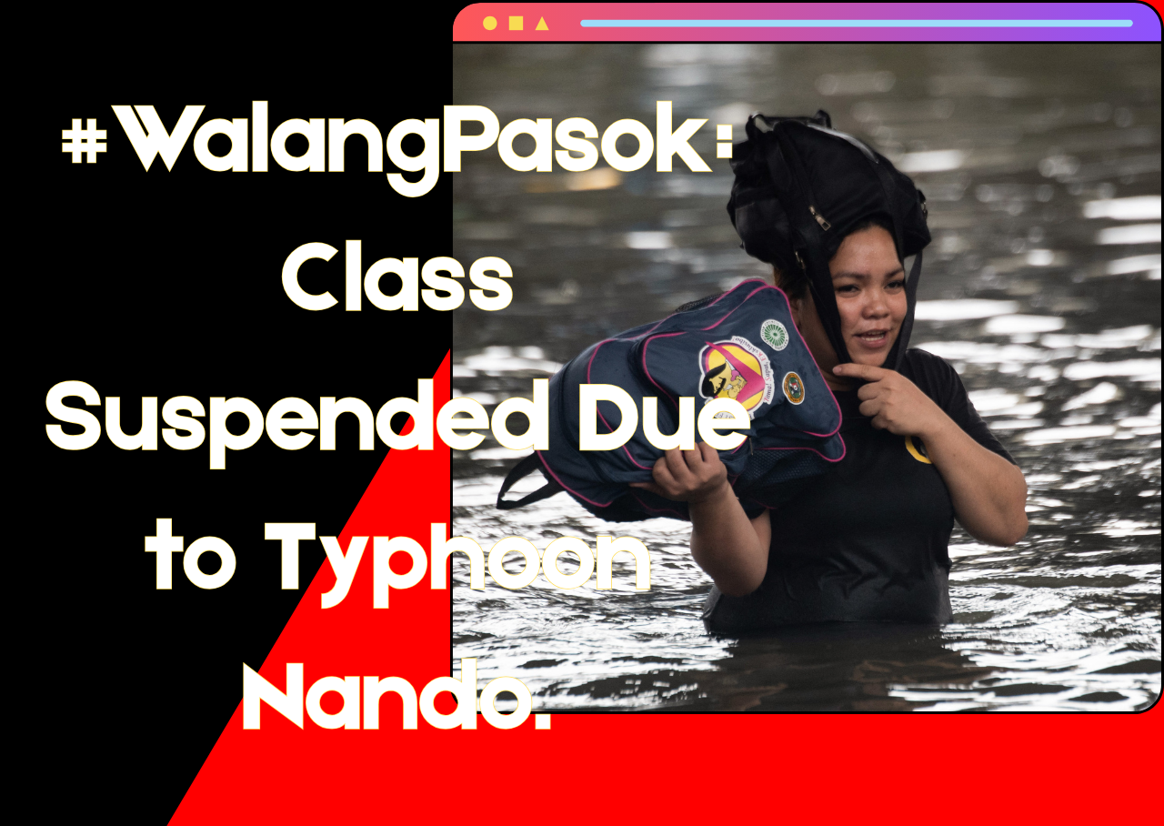 A woman carrying her belongings wades through a flooded street in Manila on July 21, 2025, after Typhoon Wipha brought heavy rains and flooding to the Philippines.