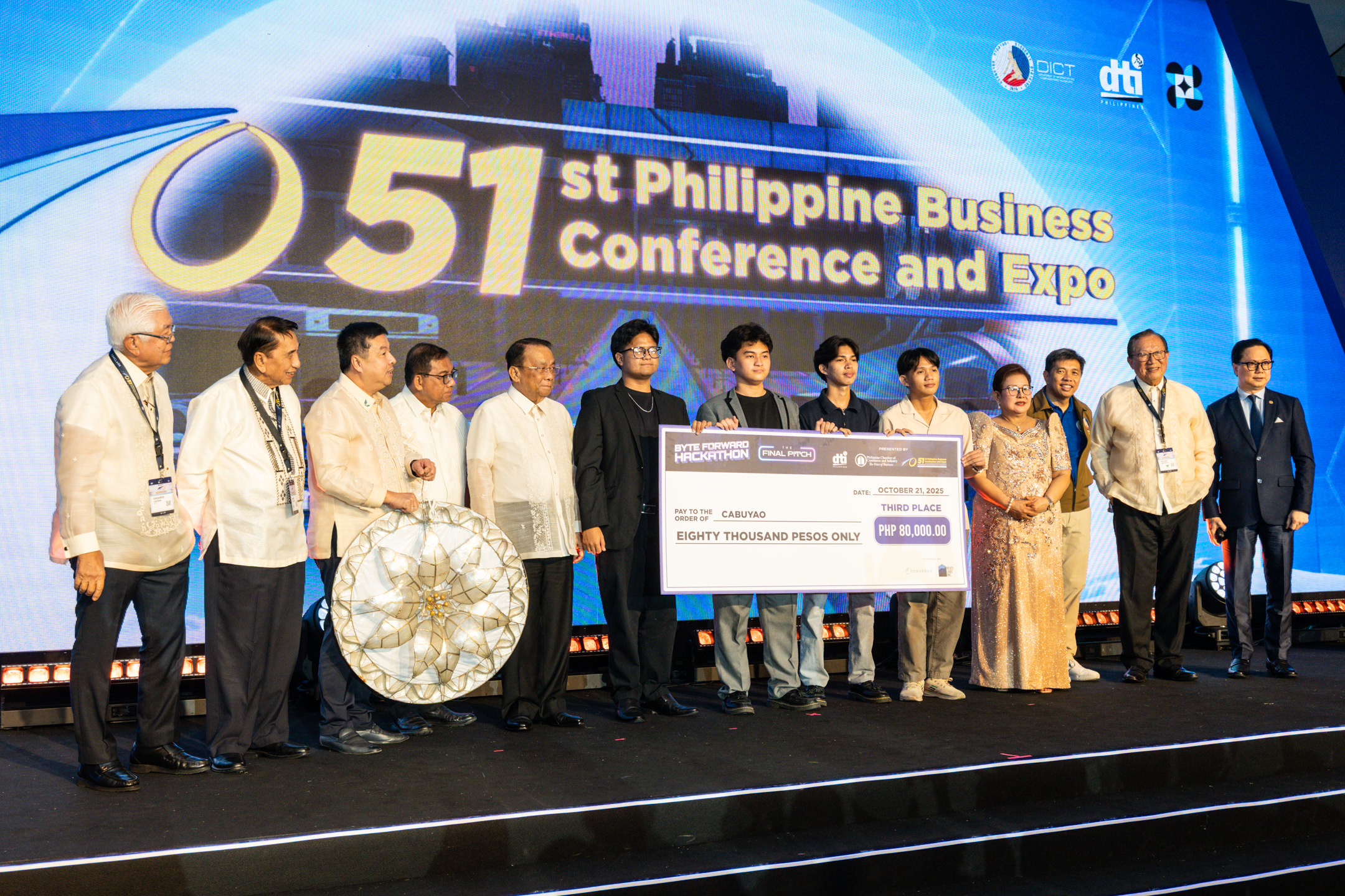 Team CABUYAO from the University of Cabuyao placed Third in the competition.
