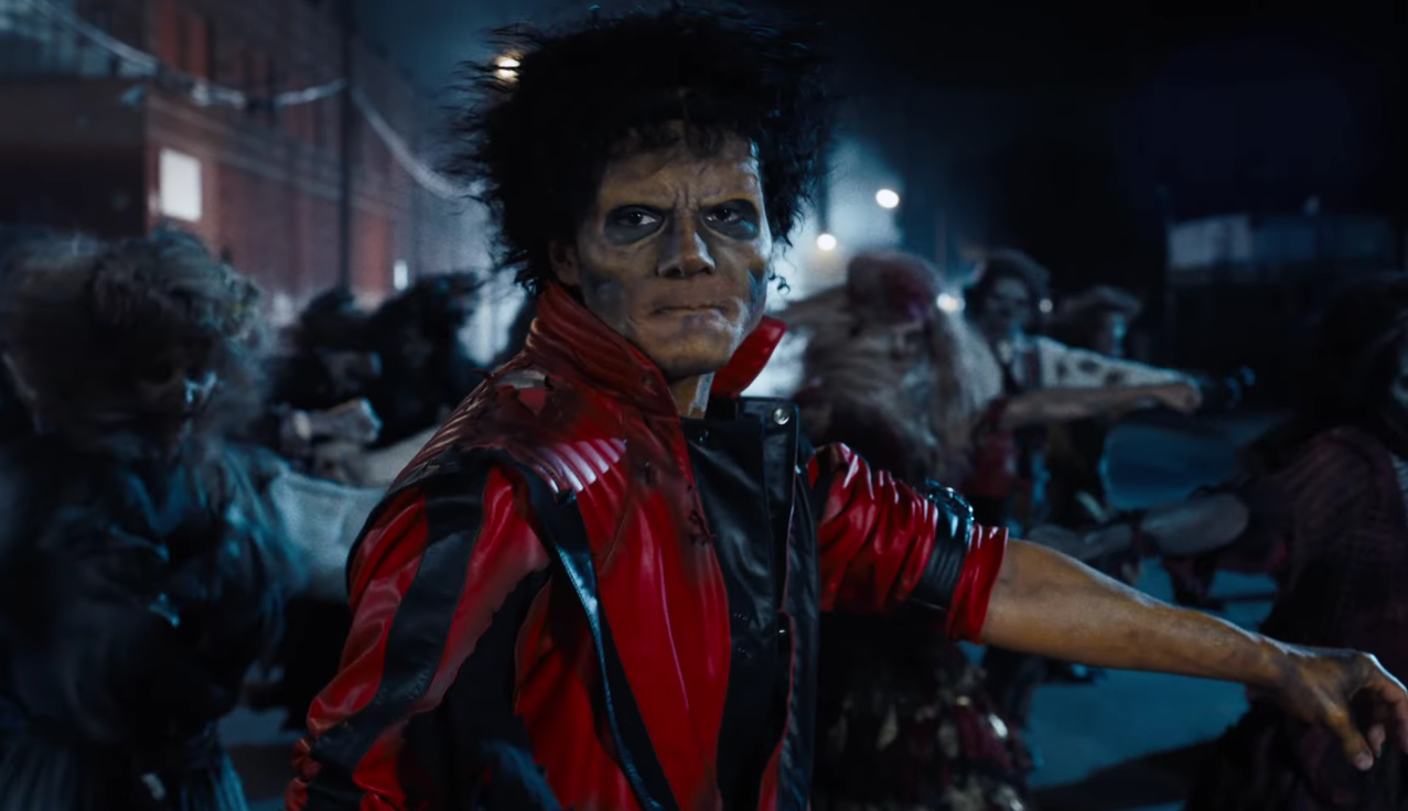 Screen Grab from Michael teaser: Jaafar Jackson as Michael Jackson in the Thriller music video.